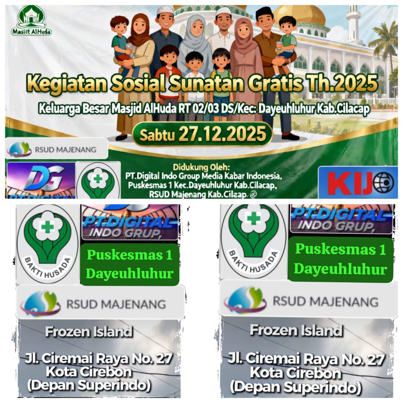 Sunatan Gratis 2025 Masjid Al Huda Dayeuhluhur Diperkuat Dukungan Lintas Sektor
